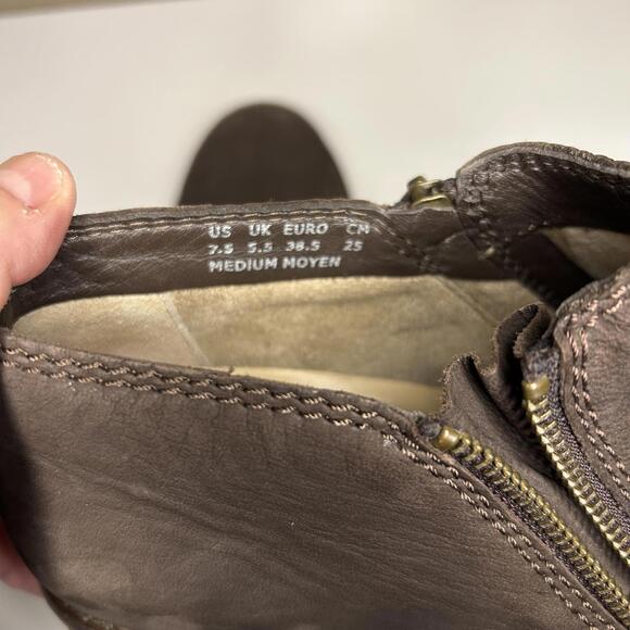 Hush Puppies Suede ankle boot mazin cayto brown Nubuck US 7.5 medium - Picture 2 of 6